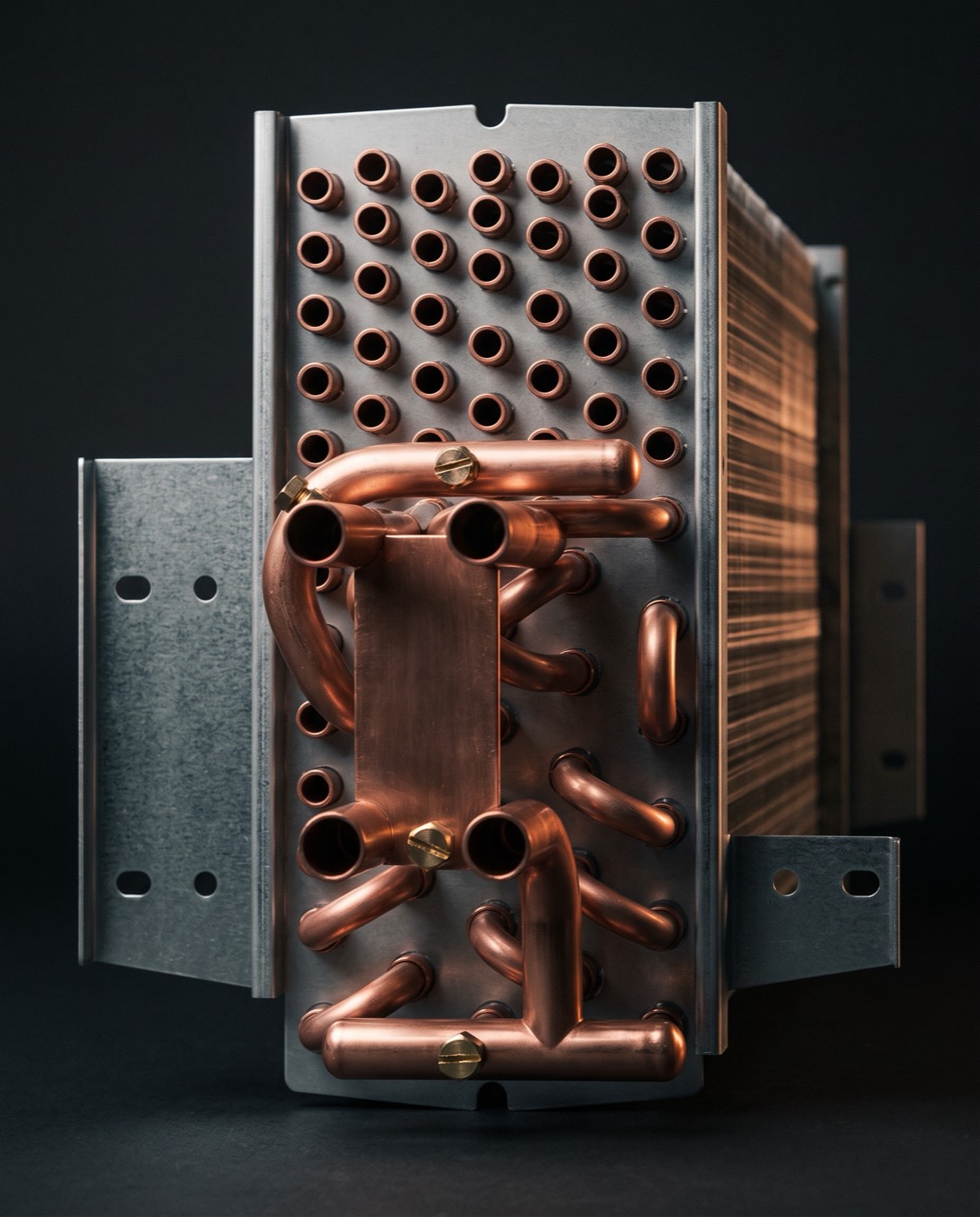 Relevé des cotes d'une batterie à ailettes sur plan technique